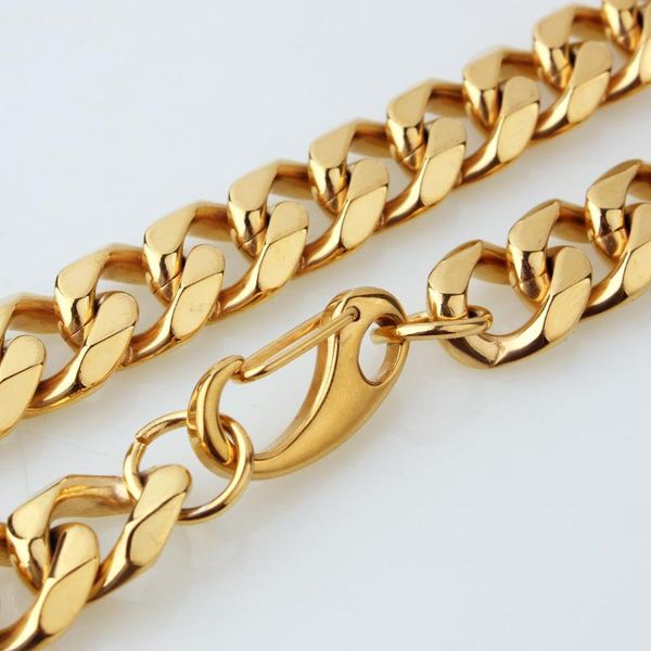 chains 13-19mm men's gold tone curb cuban link chain necklace 316l stainless steel charms or bracelet 7-40 inch, Silver
chains 13-19mm men's gold tone curb cuban link chain necklace 316l stainless steel charms or bracelet 7-40 inch, Silver