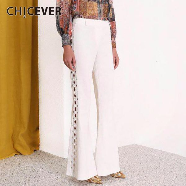 women's pants & capris chicever fashion flare women side hollow out high waist casual trousers clothing 2021 spring summer, Black;white
women's pants & capris chicever fashion flare women side hollow out high waist casual trousers clothing 2021 spring summer, Black;white