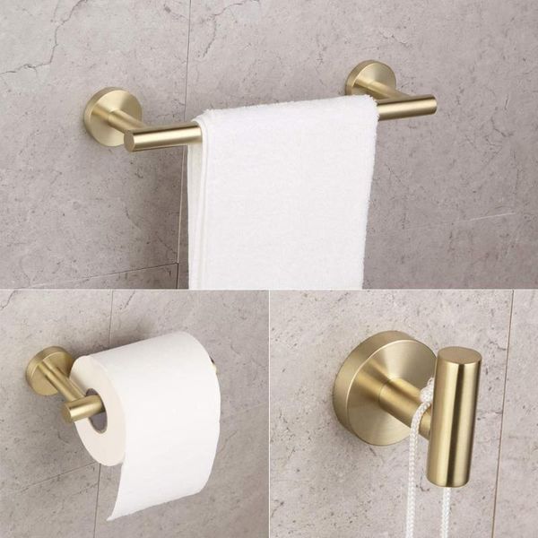 bath accessory set matte gold stainless steel round 304 wall mounted hand towel bar toilet paper holder robe hooks bathroom accessories kits
bath accessory set matte gold stainless steel round 304 wall mounted hand towel bar toilet paper holder robe hooks bathroom accessories kits