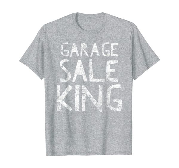 garage sale king - funny thrifty shopper yard sale quote t-shirt, White;black
garage sale king - funny thrifty shopper yard sale quote t-shirt, White;black