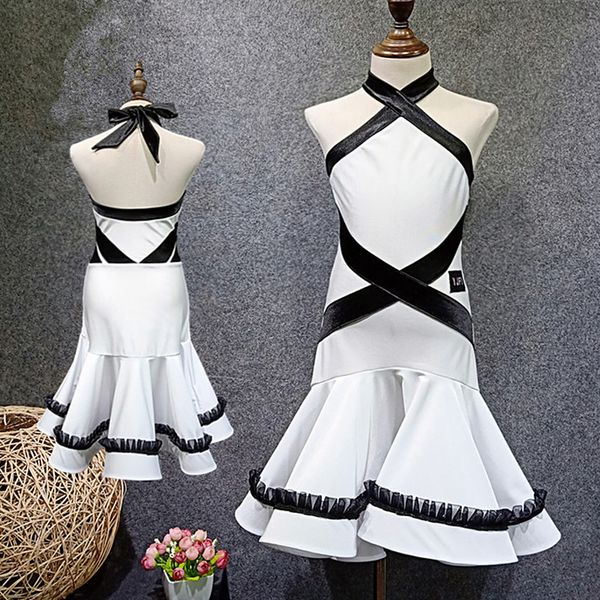 new girls latin dance dress rumba halter dress black white dance skirt kids art class dance clothes children stage dress 1460, Black;red
new girls latin dance dress rumba halter dress black white dance skirt kids art class dance clothes children stage dress 1460, Black;red