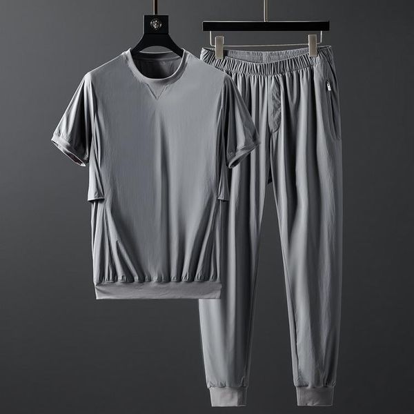 men's tracksuits summer mens sets (t-shirt+pants) luxury solid color round collar male tracksuit fashion slim fit casual sport man, Gray
men's tracksuits summer mens sets (t-shirt+pants) luxury solid color round collar male tracksuit fashion slim fit casual sport man, Gray