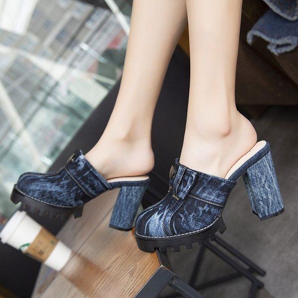 slippers women autumn sandals slides round toe high thick platform blue mules pumps outdoor ladies footwear demin, Black
slippers women autumn sandals slides round toe high thick platform blue mules pumps outdoor ladies footwear demin, Black