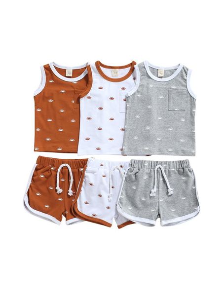 clothing sets 2pcs toddler summer outfit, sun print o-neck tank + elastic waist shorts for baby girls, boys, 0-24 months, White
clothing sets 2pcs toddler summer outfit, sun print o-neck tank + elastic waist shorts for baby girls, boys, 0-24 months, White