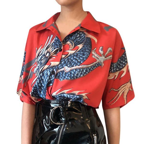 summer women harajuku blouse women dragon print short sleeve blouses shirts female streetwear, White
summer women harajuku blouse women dragon print short sleeve blouses shirts female streetwear, White