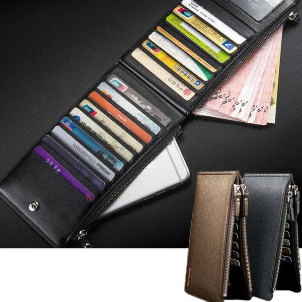 wallets men casual pu leather slim pocket zipper long wallet id holder purse, Red;black
wallets men casual pu leather slim pocket zipper long wallet id holder purse, Red;black