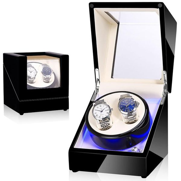 watch boxes & cases 2+0 led carbon fiber leather automatic winder rotator holder display motor shaker box mover winding remontoir watchwinde, Black;blue
watch boxes & cases 2+0 led carbon fiber leather automatic winder rotator holder display motor shaker box mover winding remontoir watchwinde, Black;blue