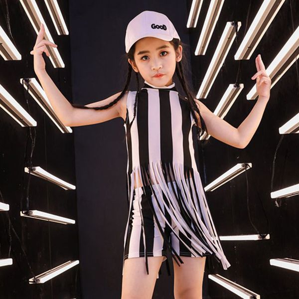 jazz dance clothes children clothing summer sleeveless stripe fringe girls performance costume ropa hip hop stage outfits, Black;red
jazz dance clothes children clothing summer sleeveless stripe fringe girls performance costume ropa hip hop stage outfits, Black;red
