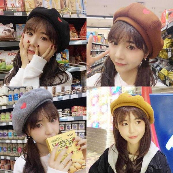 hat female winter korean warm british youth trendsetter versatile trend beret, Blue;gray
hat female winter korean warm british youth trendsetter versatile trend beret, Blue;gray