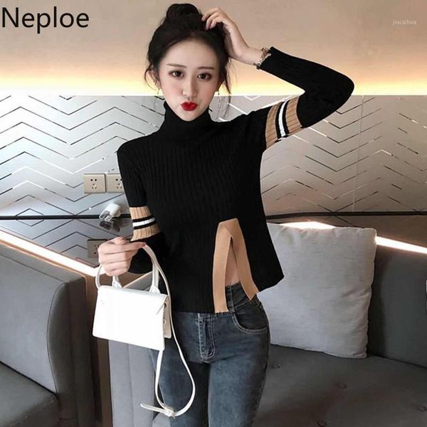 neploe turtleneck pullover thin knitted pullovers women color match cross skinny sweater bottom pull femme hiver short 466411, White;black
neploe turtleneck pullover thin knitted pullovers women color match cross skinny sweater bottom pull femme hiver short 466411, White;black