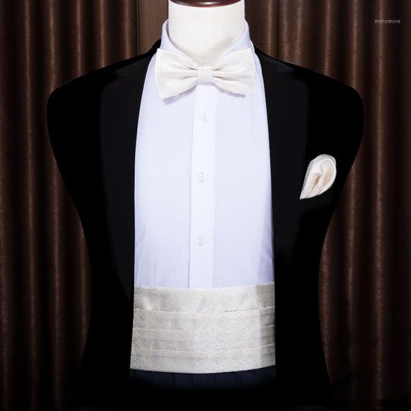 For Men Creamy White Paisley Cummerbund Bow Tie Silk Floral Set Pocket Square Cufflink Formal For Tuxedo Suit Barry.WangYY-10061, Black;gray
For Men Creamy White Paisley Cummerbund Bow Tie Silk Floral Set Pocket Square Cufflink Formal For Tuxedo Suit Barry.WangYY-10061, Black;gray