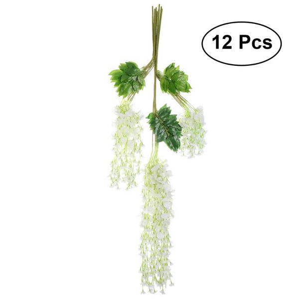 12pcs 110cm emulational wisteria simulation flowers home garden garland wedding decor (white)
12pcs 110cm emulational wisteria simulation flowers home garden garland wedding decor (white)