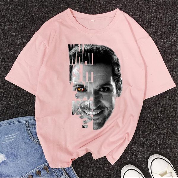 devil lucifer pink t shirt women harajuku woman men shirt aesthetic short sleeve t shirt leisure cartoon girl tshirt women, White 
devil lucifer pink t shirt women harajuku woman men shirt aesthetic short sleeve t shirt leisure cartoon girl tshirt women, White