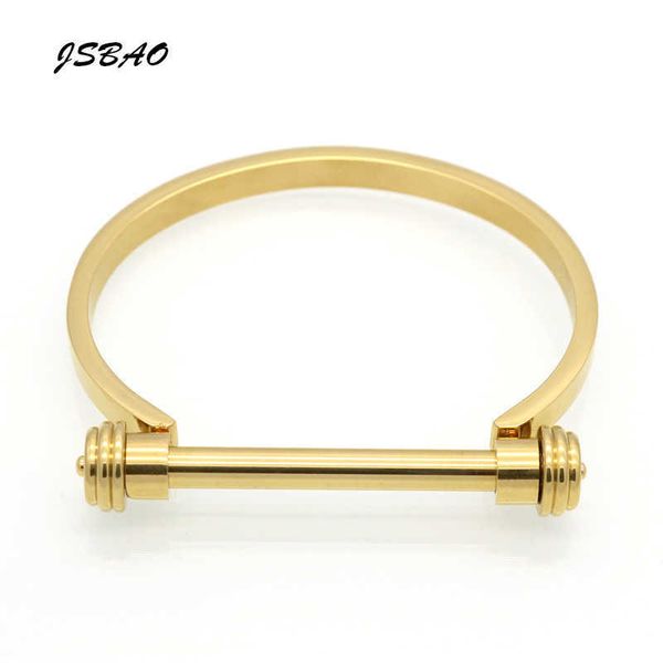 jsbao new fashion barbell dumbbell screw bangle pulseira gold bracelets & bangles stainless steel bracelet for men/women jewelry q0717, Black
jsbao new fashion barbell dumbbell screw bangle pulseira gold bracelets & bangles stainless steel bracelet for men/women jewelry q0717, Black