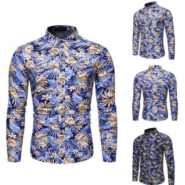 new fashion printed lapel men's long sleeve floral loose large shirt cs59, White;black
new fashion printed lapel men's long sleeve floral loose large shirt cs59, White;black
