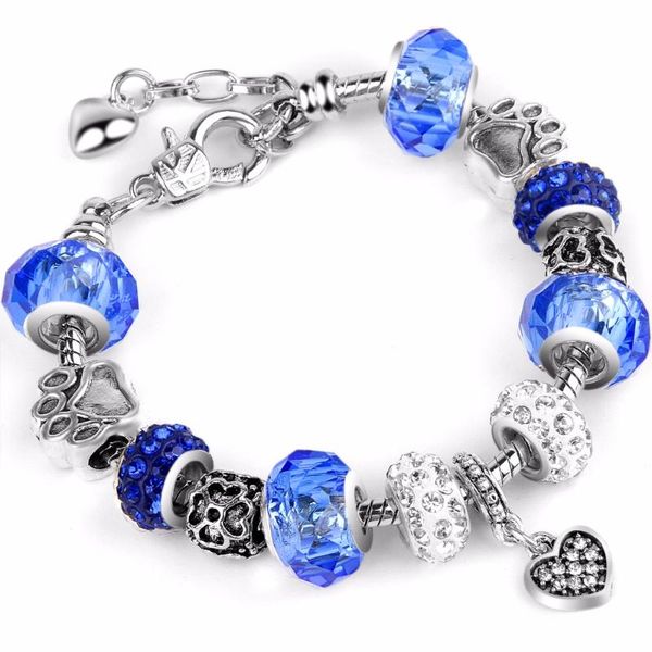 link, chain fashion jewelry crystal charms bracelets & bangles butterfly beads fit for women girl love gift, Black
link, chain fashion jewelry crystal charms bracelets & bangles butterfly beads fit for women girl love gift, Black