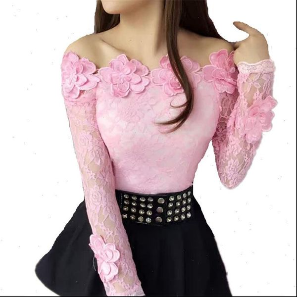 new autumn long sleeve mesh blouse women sweet floral lace shirt femal ladies slim slash neck blouse blusas short a966, White
new autumn long sleeve mesh blouse women sweet floral lace shirt femal ladies slim slash neck blouse blusas short a966, White