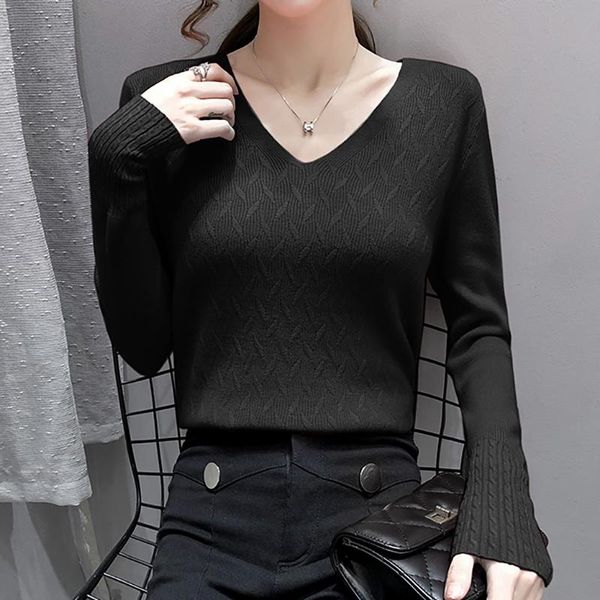 women's sweaters 2021 knitted sweater black long sleeve v neck solid loose pullover knit ladies jumper mujer camisola feminina, White;black
women's sweaters 2021 knitted sweater black long sleeve v neck solid loose pullover knit ladies jumper mujer camisola feminina, White;black