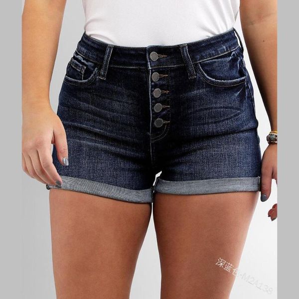 women's jeans lugentolo rolled short women summer high waist breasted bleached washed straight jean shorts for, Blue
women's jeans lugentolo rolled short women summer high waist breasted bleached washed straight jean shorts for, Blue