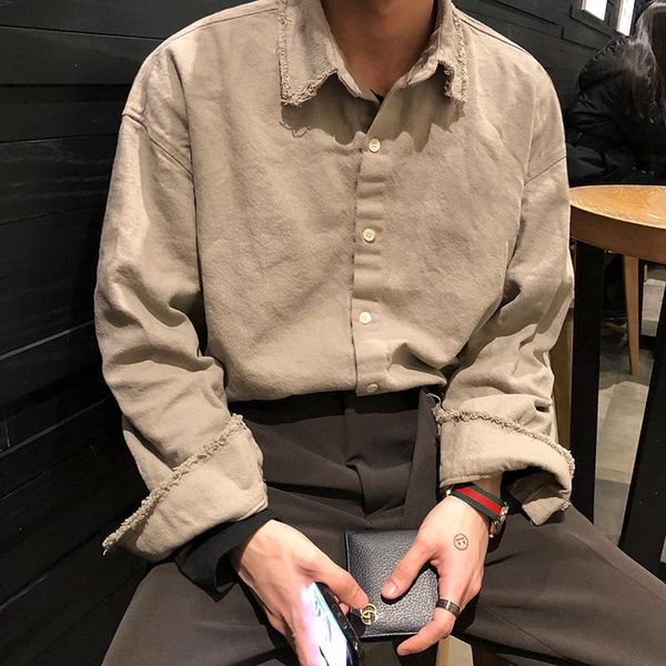 casual loose shirts harajuku oversize vintage long sleeve fashion streetwear button up shirt ropa hombre men's clothing db60sh, White;black
casual loose shirts harajuku oversize vintage long sleeve fashion streetwear button up shirt ropa hombre men's clothing db60sh, White;black