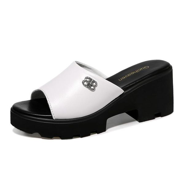 slippers open-toed thick-heel flat-shaped solid color women's shoes water platform, Black
slippers open-toed thick-heel flat-shaped solid color women's shoes water platform, Black