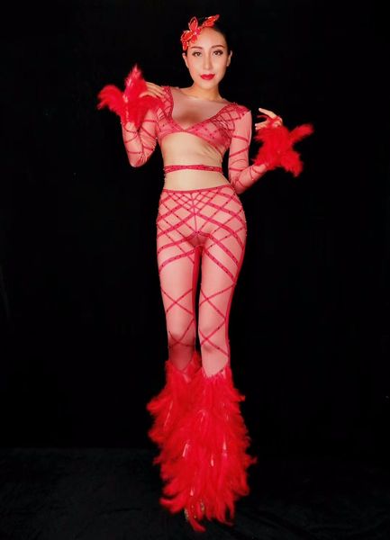 red rhinestones bandage printed stretch jumpsuit feather bodysuit female singer outfit nightclub womens party jumpsuit, Black;red
red rhinestones bandage printed stretch jumpsuit feather bodysuit female singer outfit nightclub womens party jumpsuit, Black;red