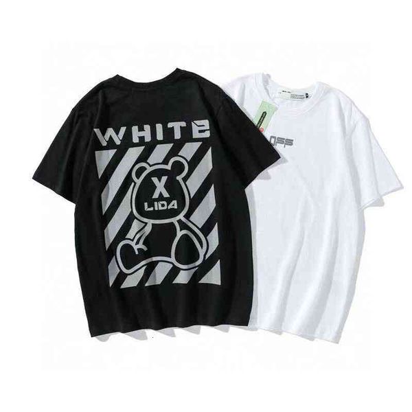2021 spring new and summer off cartoon letter bear crew neck pullover short sleeve unisex, White;black
2021 spring new and summer off cartoon letter bear crew neck pullover short sleeve unisex, White;black