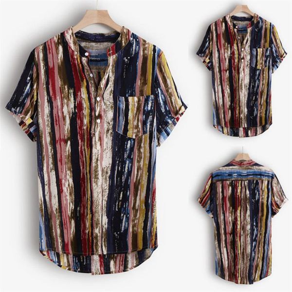 short designer casual sleeve summer loose fashion print clothes mandarin shirt collar homme mens bufui, Black
short designer casual sleeve summer loose fashion print clothes mandarin shirt collar homme mens bufui, Black