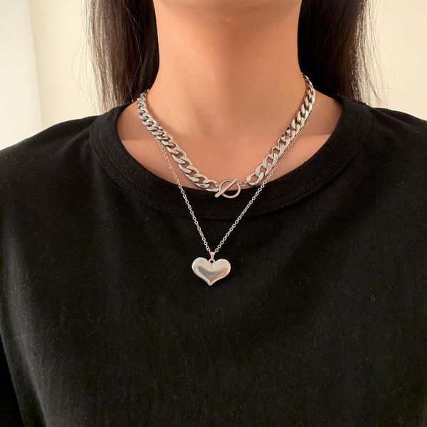 pendant necklaces ingemark punk lariat heart necklace for women men stainless steel chain fashion grunge jewelry accessories friends gifts, Silver
pendant necklaces ingemark punk lariat heart necklace for women men stainless steel chain fashion grunge jewelry accessories friends gifts, Silver