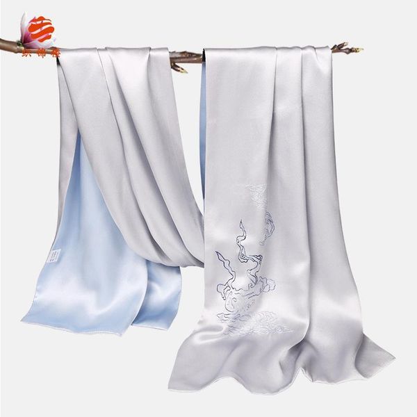 scarves house suzhou embroidery mulberry silk scarf versatile long xiangyun small shawl woman, Blue;gray
scarves house suzhou embroidery mulberry silk scarf versatile long xiangyun small shawl woman, Blue;gray