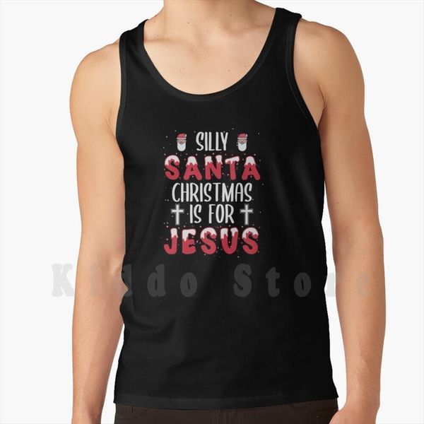 silly santa christmas is for jesus religious tank vest sleeveless merry christ, White;black
silly santa christmas is for jesus religious tank vest sleeveless merry christ, White;black