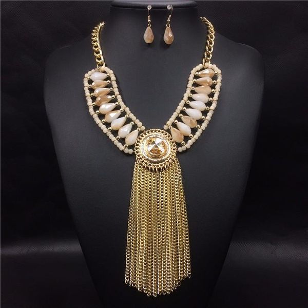 earrings & necklace european style fashion collocation of shiny string beads high-grade crystal long tassels women, Silver
earrings & necklace european style fashion collocation of shiny string beads high-grade crystal long tassels women, Silver