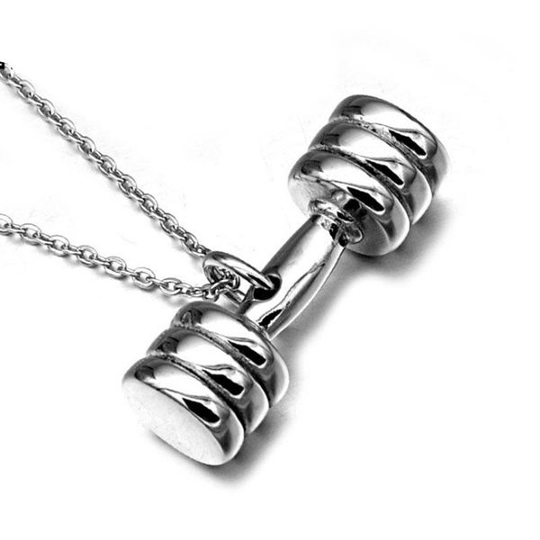 pendant necklaces dumbbell pendants black gold stainless steel fitness barbell bodybuilding crossfit necklace women men gym jewelry, Silver
pendant necklaces dumbbell pendants black gold stainless steel fitness barbell bodybuilding crossfit necklace women men gym jewelry, Silver