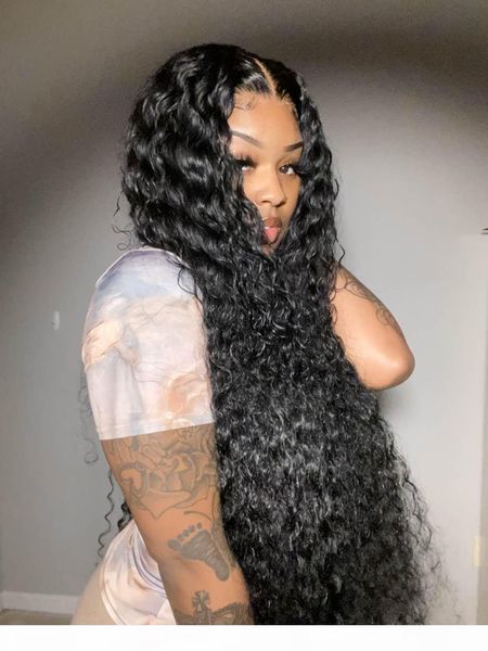 hd transparent lace frontal wig deep wave curly brazilian hair pre plucked 360 full lace closure wig for black women 150% density, Black;brown
hd transparent lace frontal wig deep wave curly brazilian hair pre plucked 360 full lace closure wig for black women 150% density, Black;brown