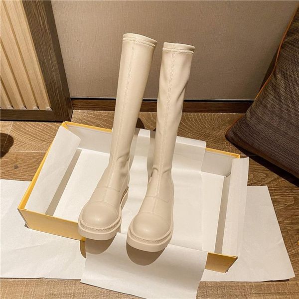 boots 2021 platform knee high slip-on block heel footwear women thick heels pu leather shoes fashion spring female, Black 
boots 2021 platform knee high slip-on block heel footwear women thick heels pu leather shoes fashion spring female, Black