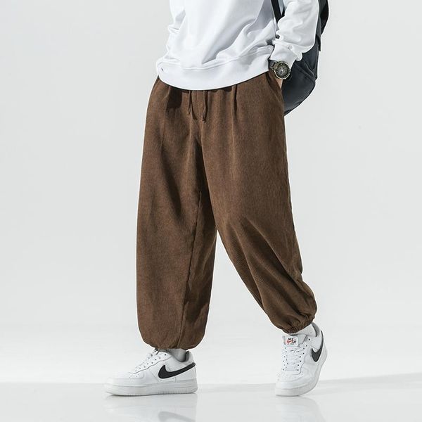 men's pants m-5xl plus size corduroy stretch trousers loose fit with elastic waist korean streetwear cuffed 4xl, Black
men's pants m-5xl plus size corduroy stretch trousers loose fit with elastic waist korean streetwear cuffed 4xl, Black