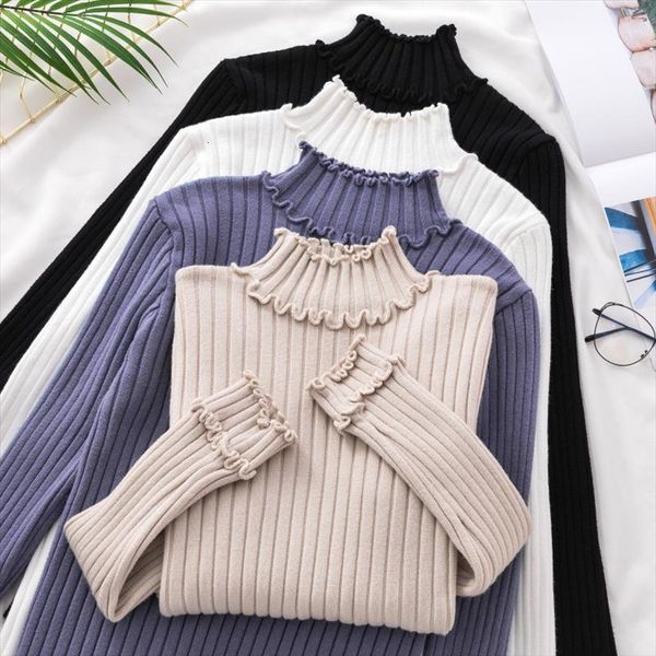 women winter turtleneck solid womens sweater pullovers vintage knitted female korean long sleeve casual jumper p37, White;black 
women winter turtleneck solid womens sweater pullovers vintage knitted female korean long sleeve casual jumper p37, White;black