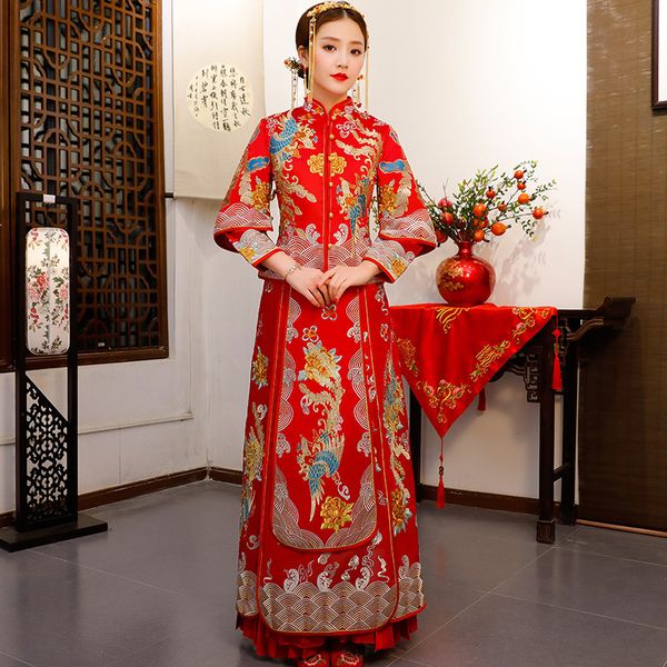 red, traditional style cheongsam fabric chinese women's long qipao vestidos size s-xxxl 3ysa, Blue;red
red, traditional style cheongsam fabric chinese women's long qipao vestidos size s-xxxl 3ysa, Blue;red
