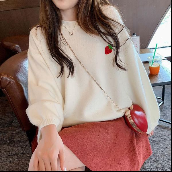 fruit embroidery sweater women candy color pullover female round neck loose casual cute knitted autumn winter woman sweaters new, White;black
fruit embroidery sweater women candy color pullover female round neck loose casual cute knitted autumn winter woman sweaters new, White;black