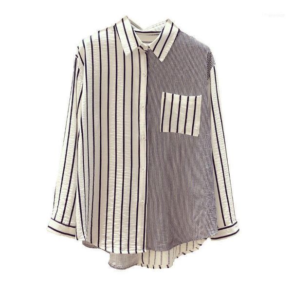 stripe spliced blouse shirt blusas mujer female womens blouses tee over size woman shirts ropa with pockets1, White
stripe spliced blouse shirt blusas mujer female womens blouses tee over size woman shirts ropa with pockets1, White