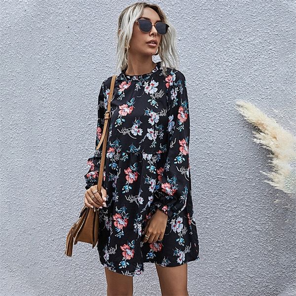 2021 new autumn winter fashion floral dress women casual full sleeve high waist loose print dress 210303, Black;gray
2021 new autumn winter fashion floral dress women casual full sleeve high waist loose print dress 210303, Black;gray