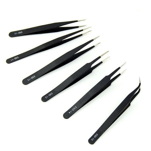 nail art kits 6pcs esd tweezers set non-magnetic forceps anti-static fine curved tip black maintenance tools for electronics jewelry repairs
nail art kits 6pcs esd tweezers set non-magnetic forceps anti-static fine curved tip black maintenance tools for electronics jewelry repairs