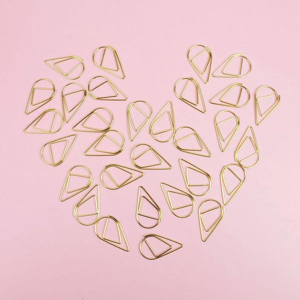 party decoration 30/50pcs multicolor brief style waterdrop shaped metal paper clip bookmark stationery school office supply escolar papelari
party decoration 30/50pcs multicolor brief style waterdrop shaped metal paper clip bookmark stationery school office supply escolar papelari