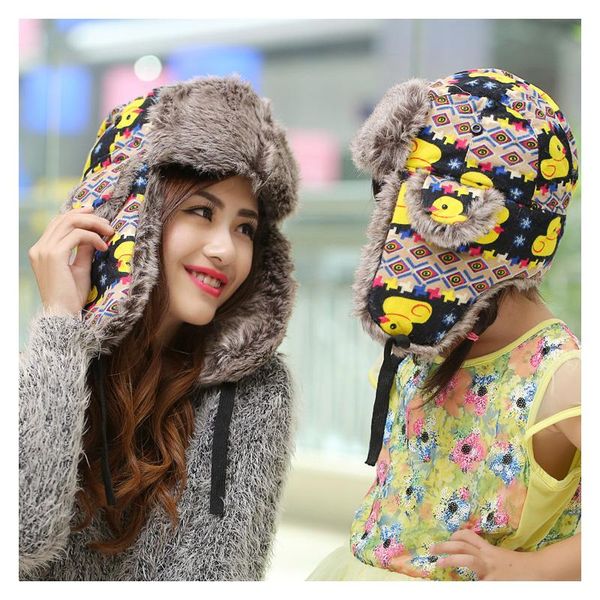 berets cute yellow duck bomber hat faux fur lining earflap outdoor windproof warm winter snow for adut child russian, Blue;gray
berets cute yellow duck bomber hat faux fur lining earflap outdoor windproof warm winter snow for adut child russian, Blue;gray
