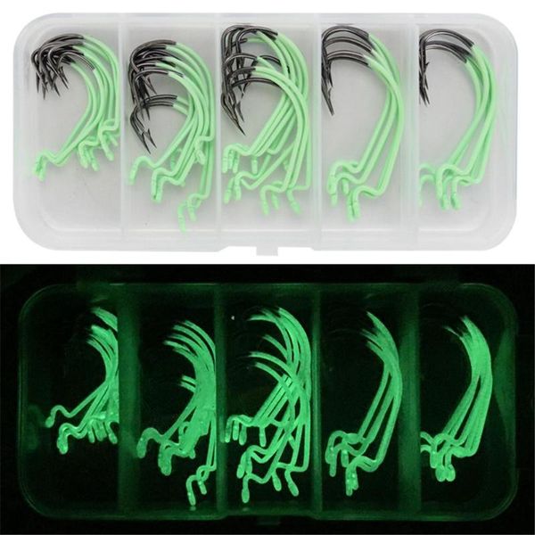 40 pcs/set fishing hook high carbon steel luminous crank hook fishing accessories luminous surface treatment
40 pcs/set fishing hook high carbon steel luminous crank hook fishing accessories luminous surface treatment