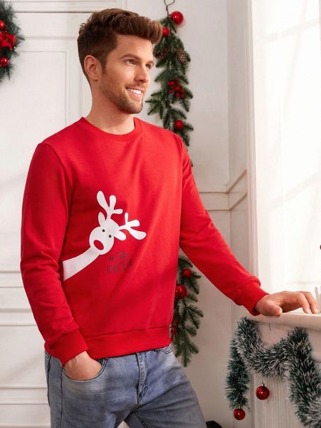 men christmas letter & elk print pullover k7ph#, Black
men christmas letter & elk print pullover k7ph#, Black