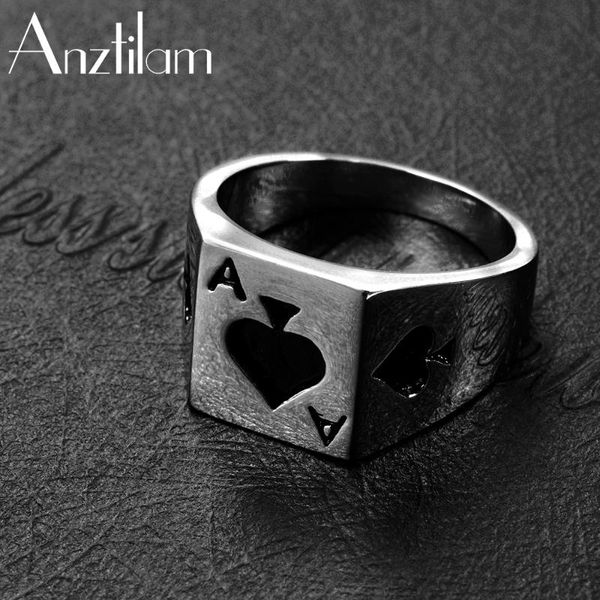 cluster rings silver color lucky spade a 316l stainless steel goth ring for women punk jewelry size #7-11, Golden;silver
cluster rings silver color lucky spade a 316l stainless steel goth ring for women punk jewelry size #7-11, Golden;silver