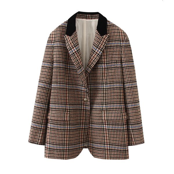 elegant female blazers french contrast colour sleeve v wool ladies coat bac6, White;black
elegant female blazers french contrast colour sleeve v wool ladies coat bac6, White;black