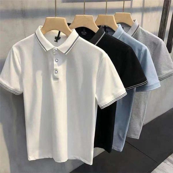 men's polos 2021 european and american striped lapel shirt british retro all-match casual slim, White;black
men's polos 2021 european and american striped lapel shirt british retro all-match casual slim, White;black