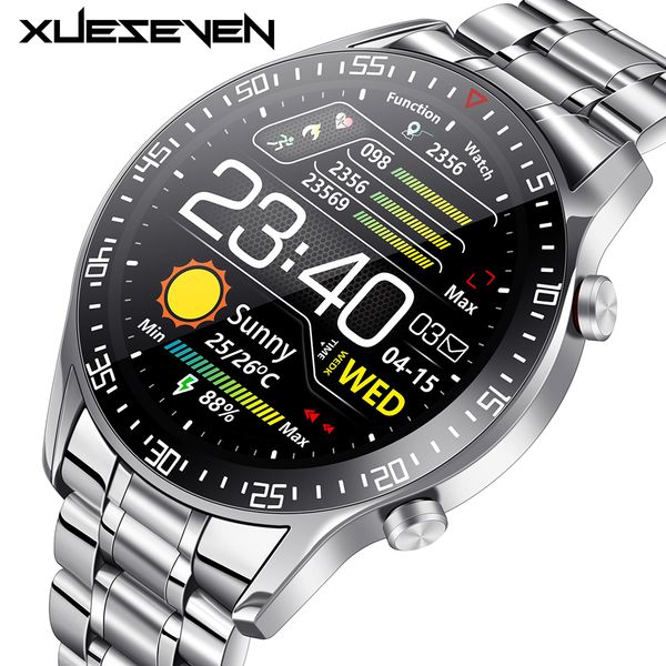 xueseven 2021 hd full circle touch screen mens smart watches ip68 waterproof sports fitness watch fashion smart watch for meng, Slivery;brown
xueseven 2021 hd full circle touch screen mens smart watches ip68 waterproof sports fitness watch fashion smart watch for meng, Slivery;brown